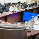 Deputy Commissioner Abhishek Meena holding a meeting of concerned officials regarding illegal colonies.