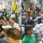 Even on Choti Diwali, people shopped for sweets, utensils and clothes.