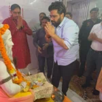 MP Kartikeya Sharma reached Lord Maharishi Valmiki Temple and hoisted the flag in the temple.
