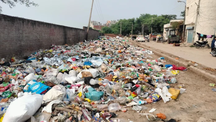The sanitation system in Zirakpur has collapsed; the road in Baltana has turned into a garbage dump.