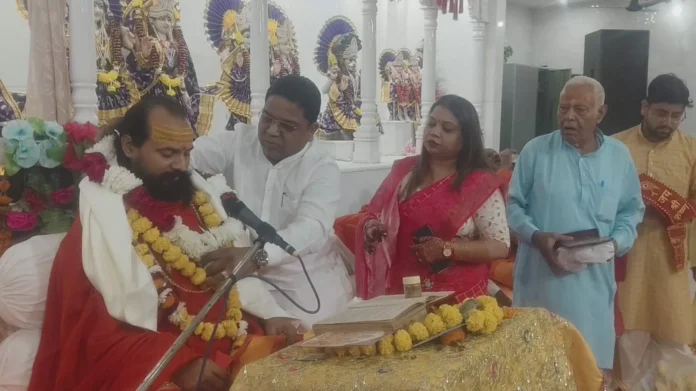 Faridabad News : श्री गोपाल मंदिर ट्रस्ट ने 47 वे राम कथा वार्षिकोत्सव पर मनाया राम जन्म उत्सव