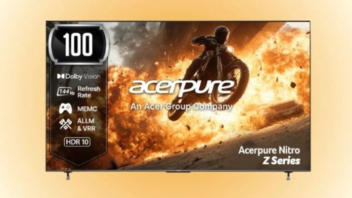 Acerpure Nitro Z Series 100 inch QLED TV: Acer का धमाका! भारत में लॉन्च हुआ 100-इंच का TV