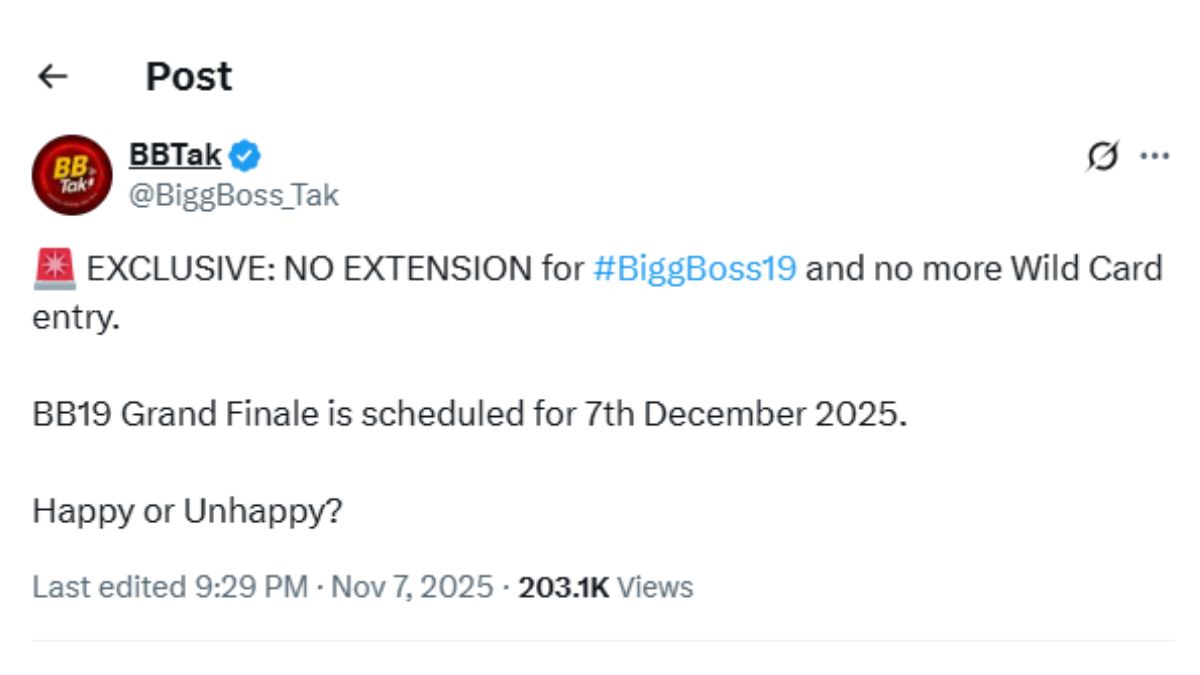 Bigg Boss 19 के ग्रैंड फिनाले की तारीख का खुलासा! इस दिन उठाएगा विजेता ट्रॉफी