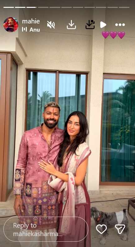 Mahika Sharma and Hardik Pandya