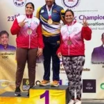 Rachna Yadav of Rewari won the bronze medal in the Asian Athletics Championship.