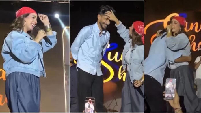 Sunanda Sharma: आओ स्टेज पर…” सुनंदा शर्मा ने फैन को लगाया गले, वीडियो वायरल