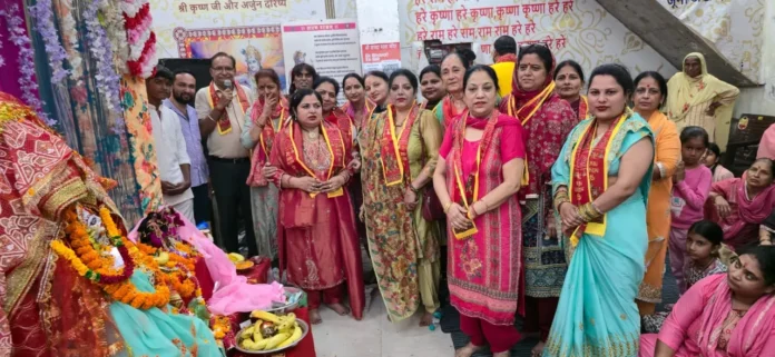 The Tulsi Vivah ceremony was celebrated with great pomp and show at the Shri Sharda Mata Temple.