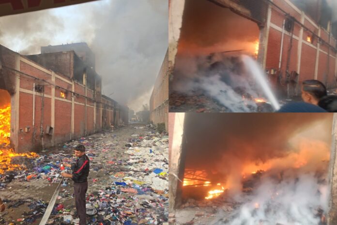 Yarn Factory Fire In Panipat : पानीपत में एक धागे फैक्ट्री में लगी आग, लाखों का नुकसान 