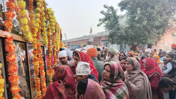 Nagar Kirtan Yatra : श्री गुरु तेग बहादुर के 350वें शहीदी दिवस को समर्पित नगर कीर्तन यात्रा का हुआ भव्य स्वागत