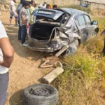 Highway Accident : ग्रीन फिल्ड हाइवे से कार नीचे गिरी, एक महिला की मौत, दो गंभीर