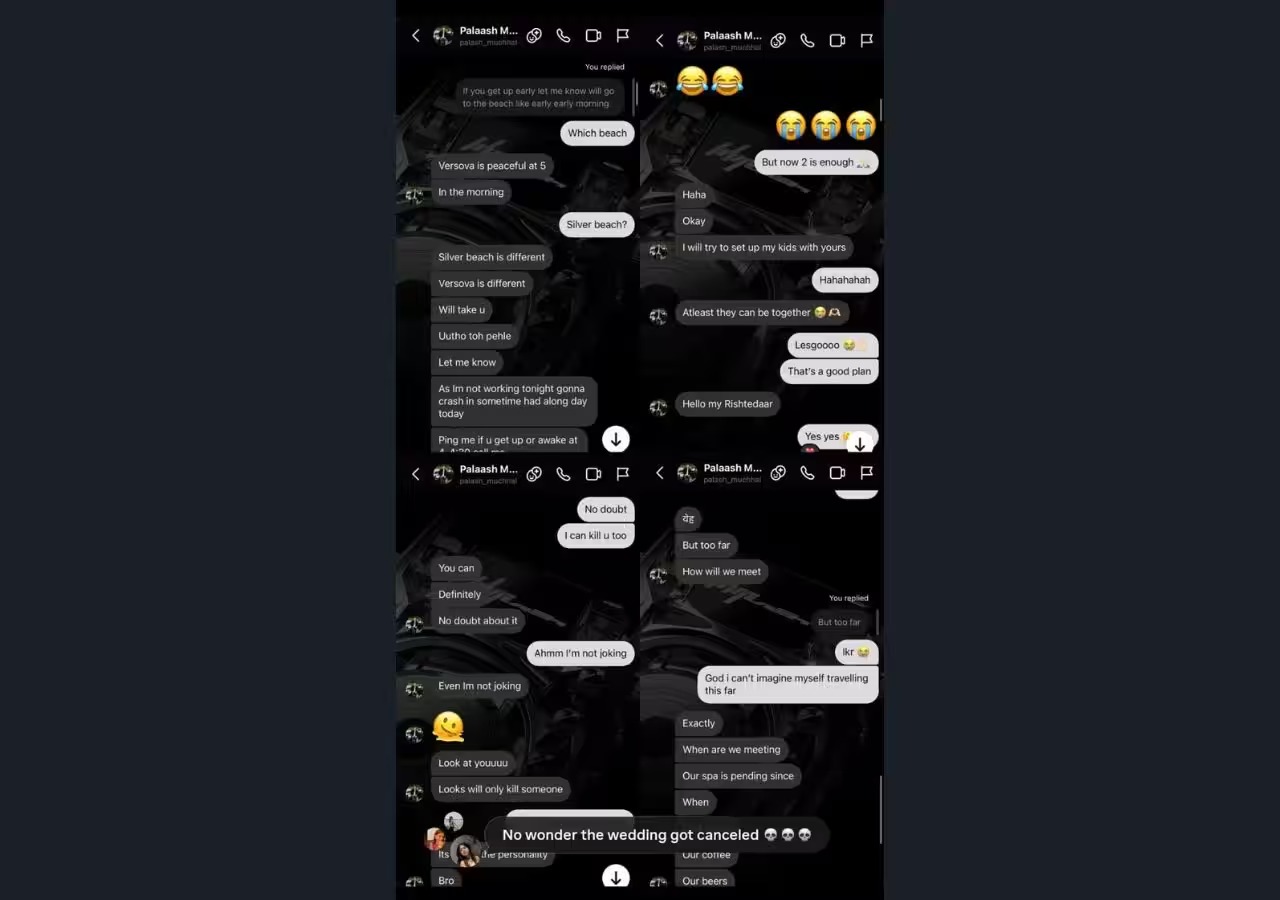 Palash Muchchal Cheating On Smriti Mandhana: शादी से पहले धोखा? स्मृति मंधाना–पलाश मुच्छल विवाद में वायरल चैट्स ने खड़े किए कई सवाल