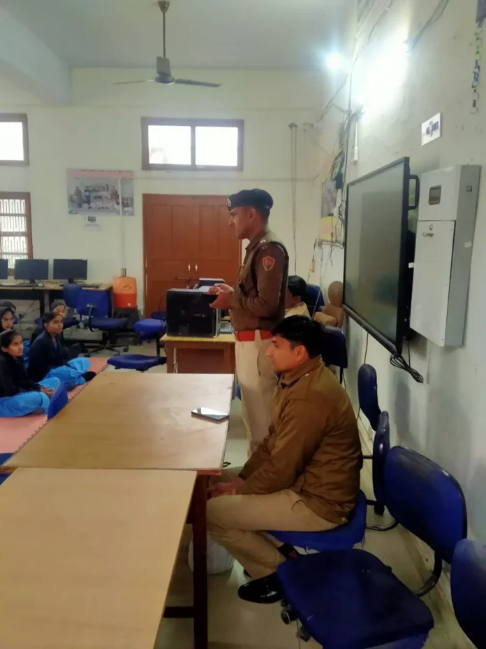 Dadri police informed students about the ill effects of drugs, cyber crimes, crimes against women, dial 112 and trip monitoring. Dadri police informed students about the ill effects of drugs, cyber crimes, crimes against women, dial 112 and trip monitoring.