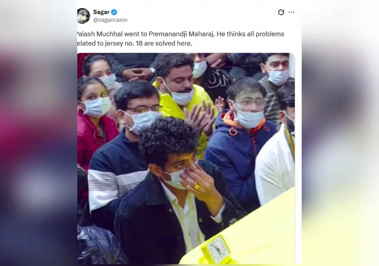 Palash Muchhal Visit Premanand Ji Maharaj Ashram: शादी पोस्टपोन होते ही बदले हालात! प्रेमानंद महाराज की शरण में दिखे पलाश मुच्छल