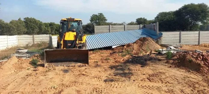 Yellow Paws launched a massive campaign to demolish illegal constructions at three locations. Yellow Paws launched a massive campaign to demolish illegal constructions at three locations.