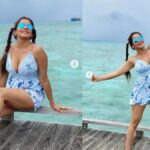 Monalisa Bold Look: डीपनेक शॉर्ट ड्रेस में मोनालिसा बनीं इंटरनेट सेंसेशन